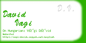 david vagi business card